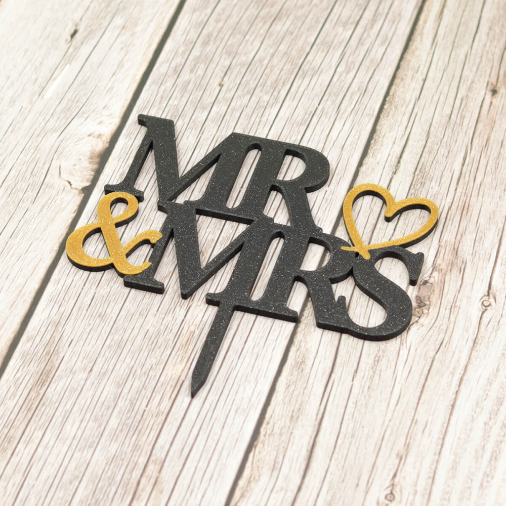 Cake topper Mr & Mrs 3D print
