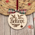 Χριστουγεννιάτικο ξύλινο στολίδι, believe