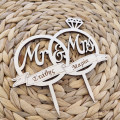 Διακοσμητικό τούρτας (Cake topper) δαχτυλίδια Mr and Mrs με ονόματα