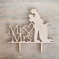 Διακοσμητικό τούρτας (Cake topper) ζευγάρι Mr and Mrs, 18 εκατοστά