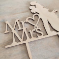 Διακοσμητικό τούρτας (Cake topper) ζευγάρι Mr and Mrs, 18 εκατοστά