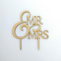 Διακοσμητικό τούρτας (Cake topper) Mr & Mrs, 16 εκατοστά