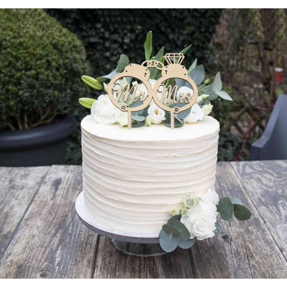 Cake topper Mr and Mrs, χειροπέδες