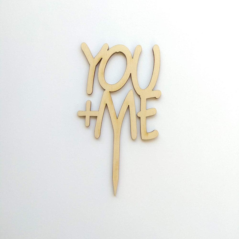 Διακοσμητικό τούρτας (Cake topper) You and me