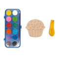 Ξύλινο cupcake colour me, με χρώματα