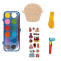 Ξύλινο cupcake colour me, με χρώματα και δωράκια