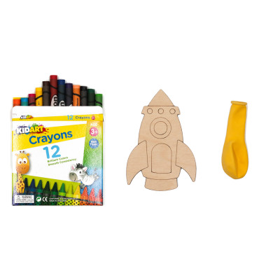 Ξύλινο διαστημόπλοιο colour me, με χρώματα