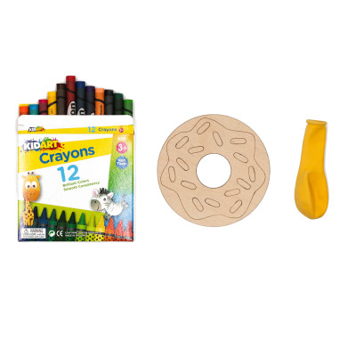 Ξύλινο donut colour me, με χρώματα
