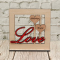 Ξύλινο καδράκι για ζευγάρι, Love