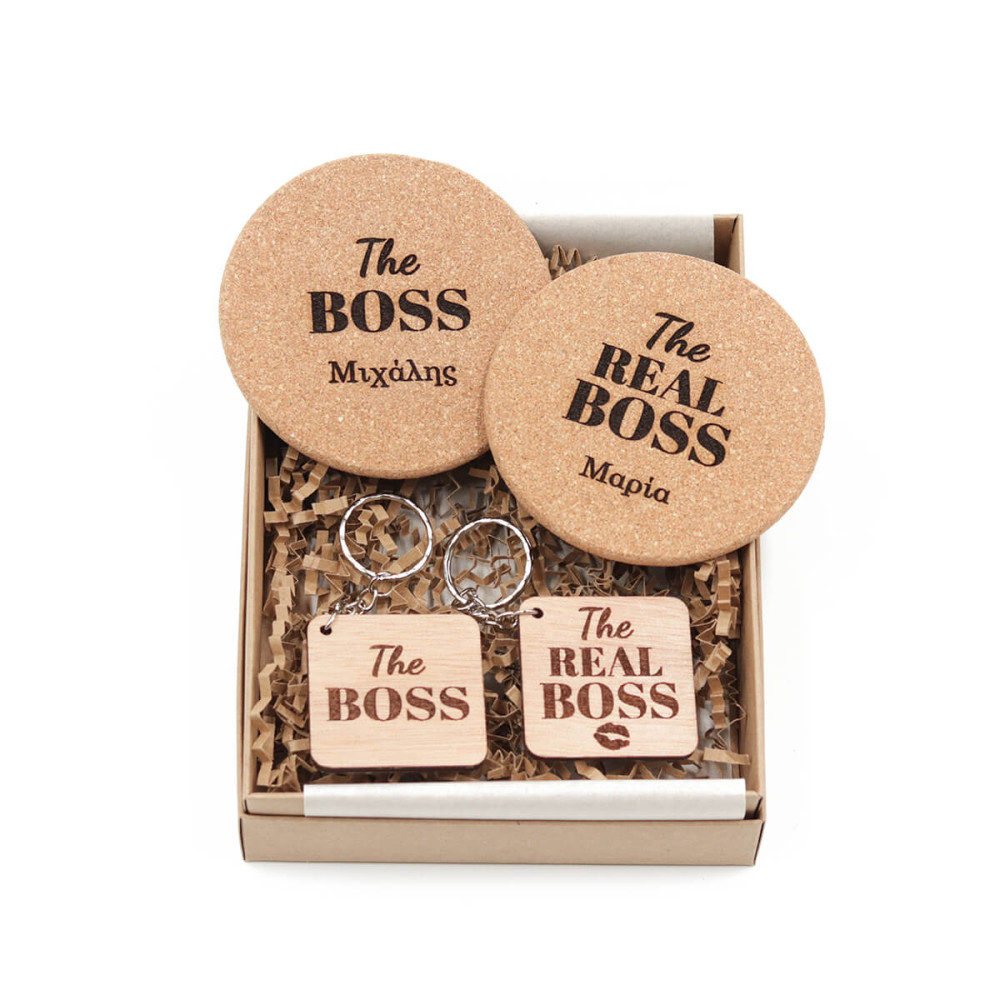 Σετ σουβέρ & Μπρελόκ The Boss - The Real Boss