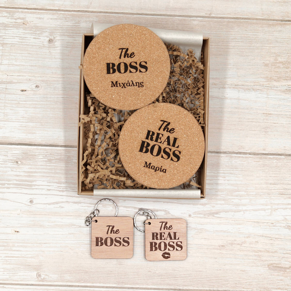 Σετ σουβέρ & Μπρελόκ The Boss - The Real Boss
