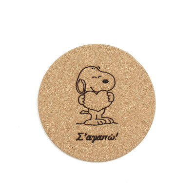 Σουβέρ φελλός, Snoopy με κείμενο